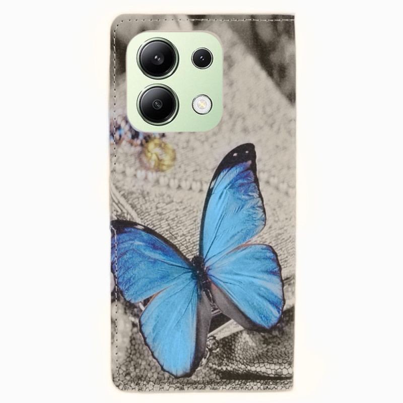 Etui Folio Xiaomi Redmi Note 13 4g Niebieski Motyl