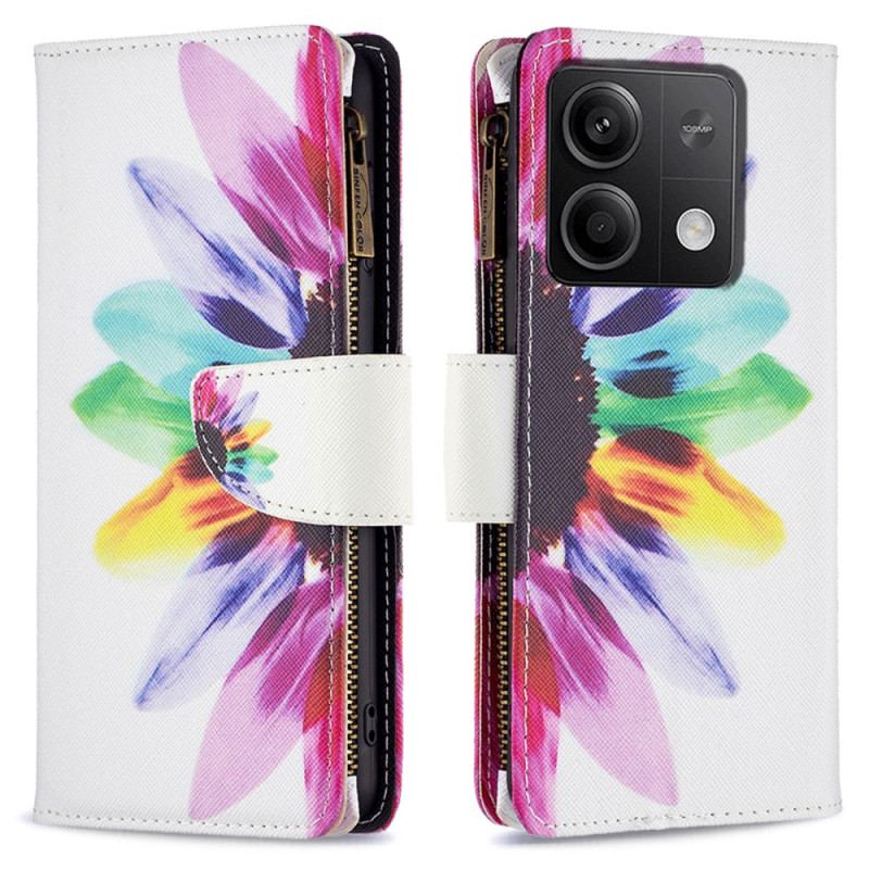 Etui Folio Xiaomi Redmi Note 13 4g Portfel Słonecznikowy