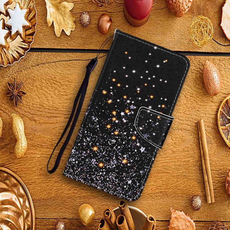 Etui Folio Xiaomi Redmi Note 13 4g Złamane Gwiazdy Z Paskiem