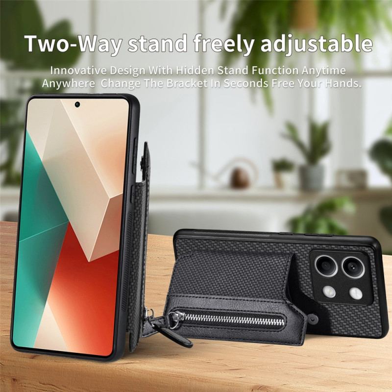 Etui Xiaomi Redmi Note 13 4g Portmonetka Z Włókna Węglowego