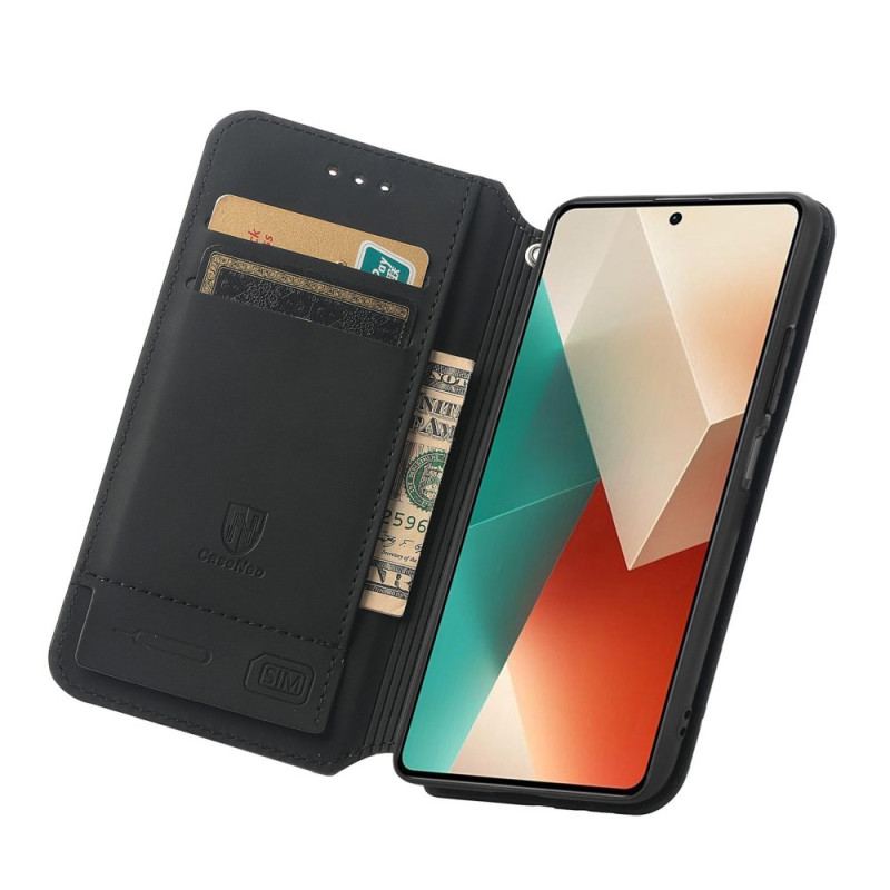 Flip Kotelot Xiaomi Redmi Note 13 4g Etui Na Telefon Portfel Z Blokadą Rfid Caseneo