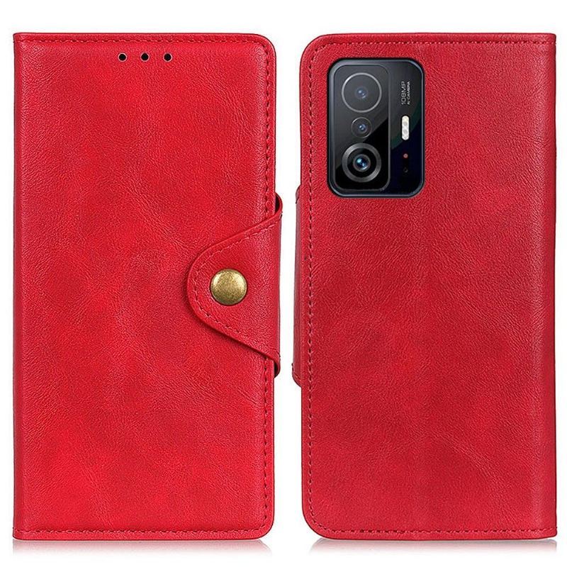 Etui Folio do Xiaomi 11T / 11T Pro Classic Full Protect Matowa Sztuczna Skóra