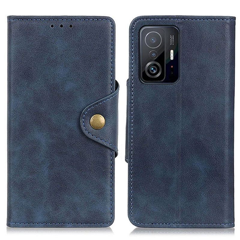 Etui Folio do Xiaomi 11T / 11T Pro Classic Full Protect Matowa Sztuczna Skóra