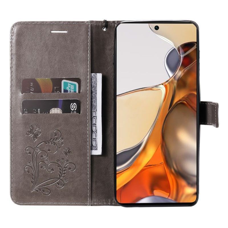 Etui Folio do Xiaomi 11T / 11T Pro Classic Obsługa Funkcji Motyli