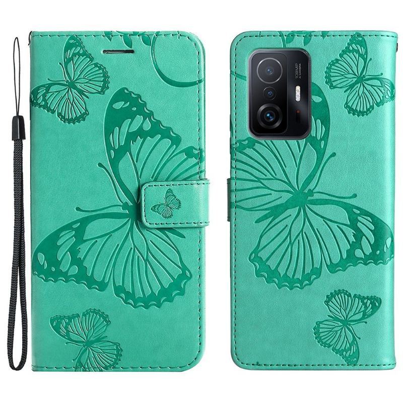 Etui Folio do Xiaomi 11T / 11T Pro Classic Obsługa Funkcji Motyli