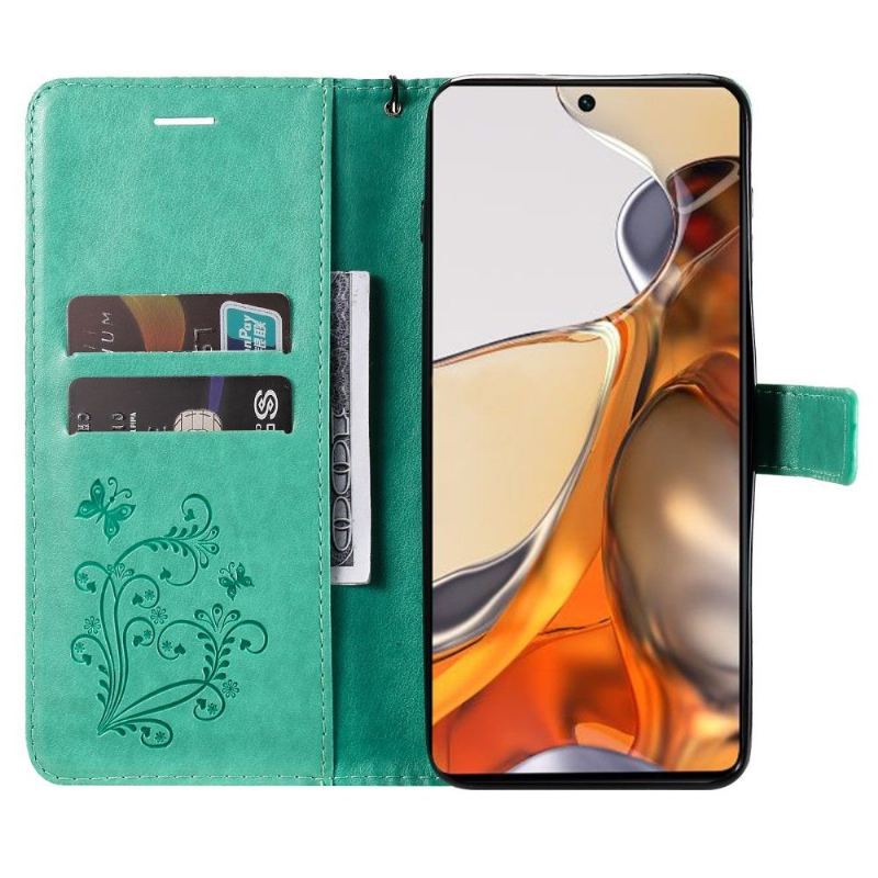 Etui Folio do Xiaomi 11T / 11T Pro Classic Obsługa Funkcji Motyli