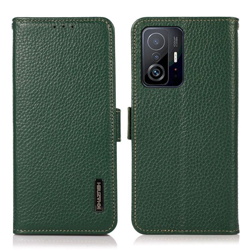 Etui Folio do Xiaomi 11T / 11T Pro Khazneh Skóra Ziarnista