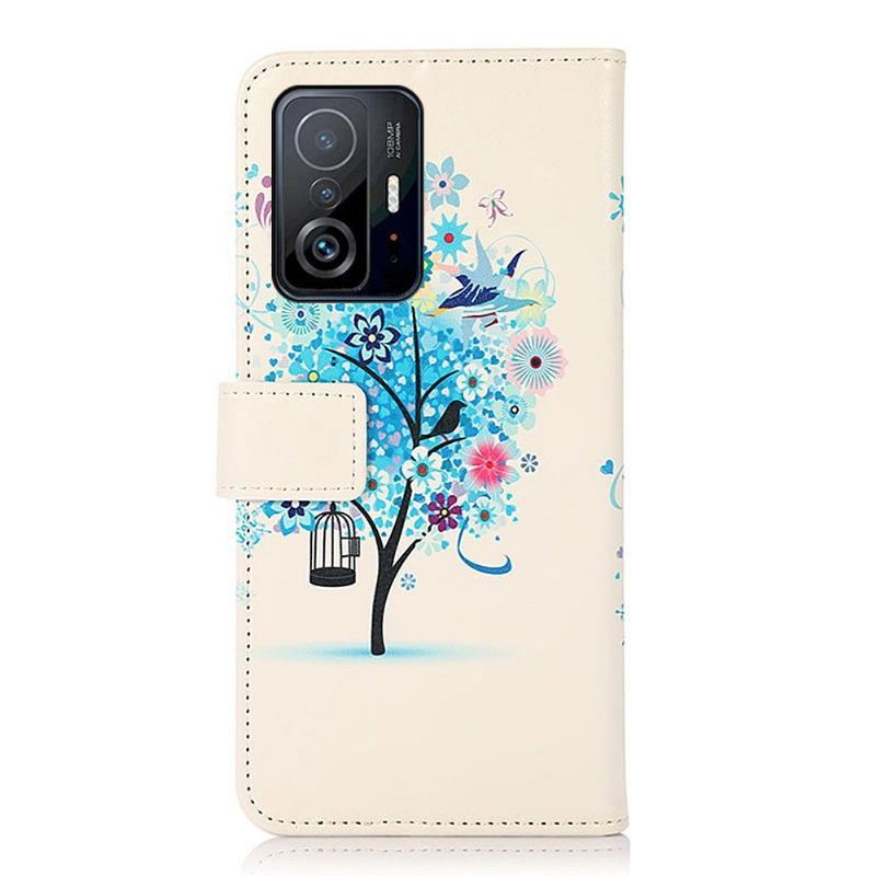 Etui Folio do Xiaomi 11T / 11T Pro Niebieskie Drzewo