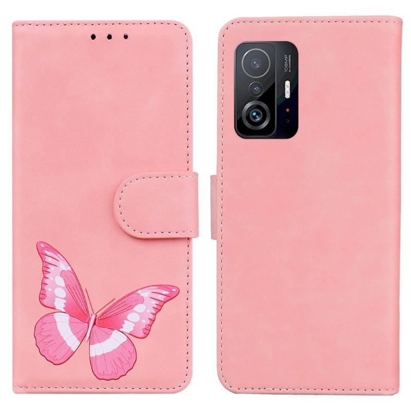 Etui Folio do Xiaomi 11T / 11T Pro Etui Ochronne Kolorowa Ochrona Motyla