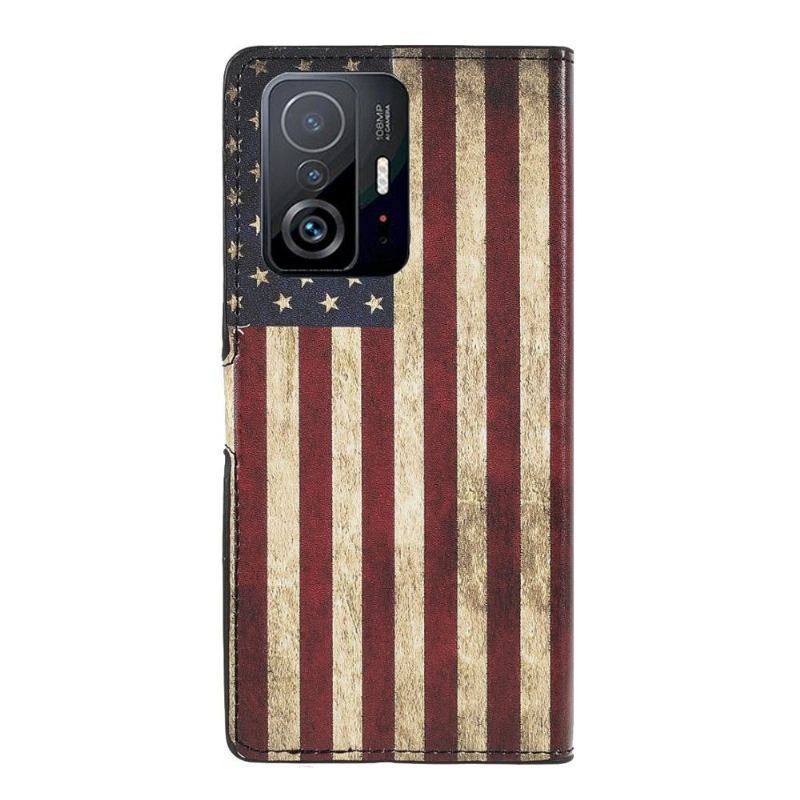 Etui Folio do Xiaomi 11T / 11T Pro Vintage American Flag