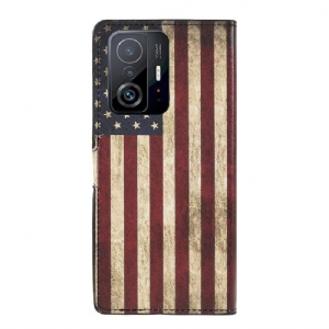 Etui Folio do Xiaomi 11T / 11T Pro Vintage American Flag