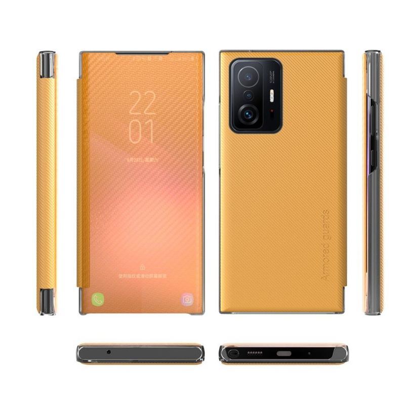 Etui Na Telefon do Xiaomi 11T / 11T Pro Etui Folio Włókno Węglowe