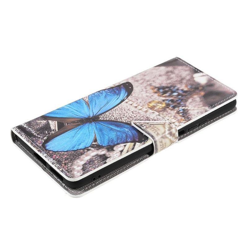 Etui Na Telefon Pokrowce do Xiaomi 11T / 11T Pro Biznes Niebieski Motyl