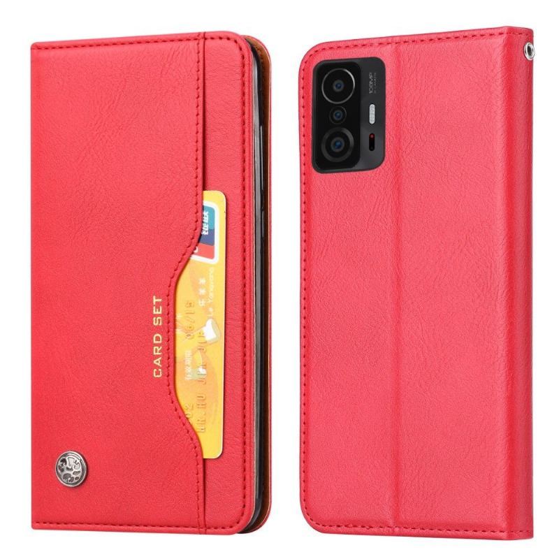 Obudowa Etui Na Telefon do Xiaomi 11T / 11T Pro Stojak Case Efekt Skórzany