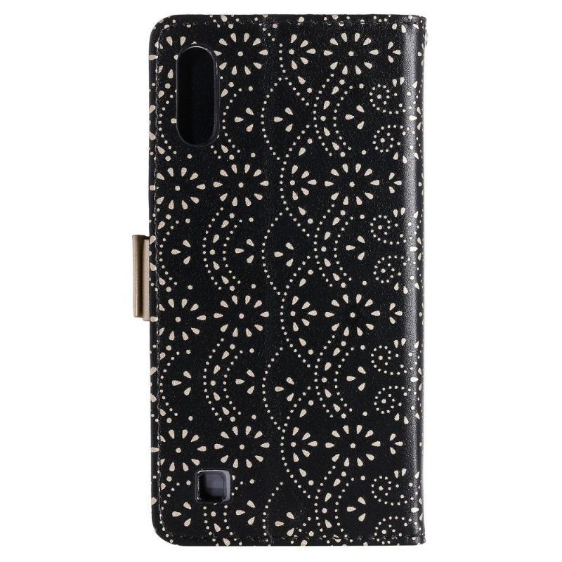 Etui Folio do Samsung Galaxy A10 Romance Koronka Z Paskiem