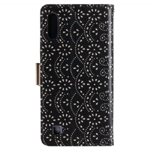 Etui Folio do Samsung Galaxy A10 Romance Koronka Z Paskiem