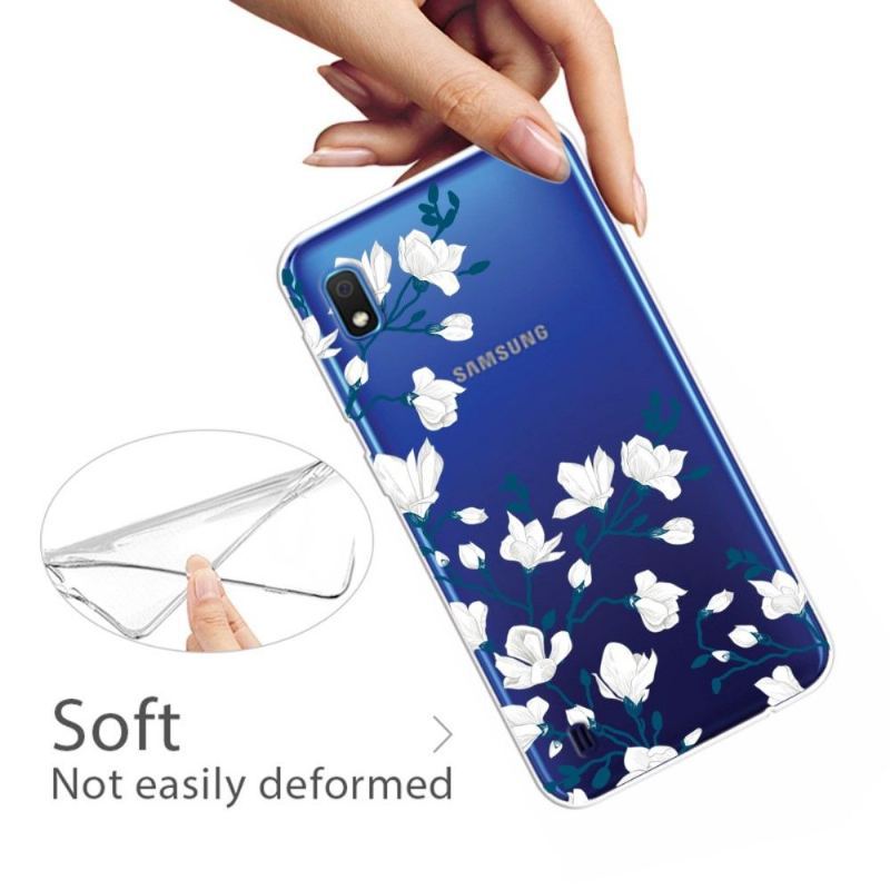 Futerały do Samsung Galaxy A10 Białe Kwiaty