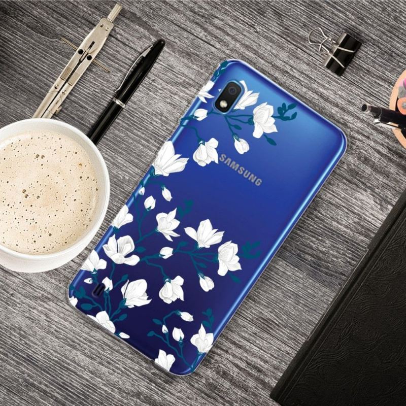 Futerały do Samsung Galaxy A10 Białe Kwiaty