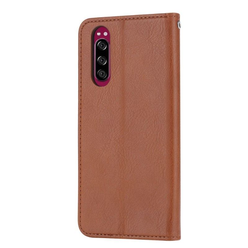 Obudowa Etui Na Telefon do Sony Xperia 5 Faux Skórzane Etui Na Stojak