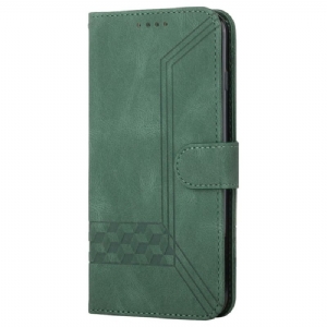 Etui Folio Do Xiaomi 14 Diamenty I Linie Pasków