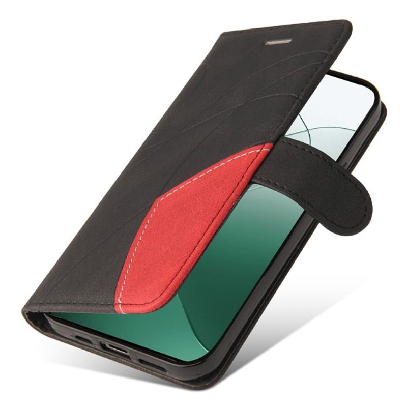 Etui Folio Do Xiaomi 14 Linie Dwukolorowe