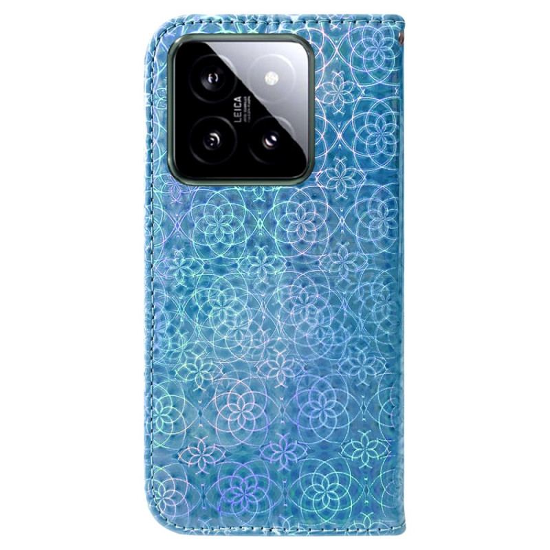 Etui Folio Do Xiaomi 14 Paski W Stylu Disco