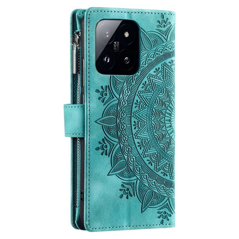 Etui Folio Xiaomi 14 Etui Na Karty Ze Smyczą Z Efektem Zamszu