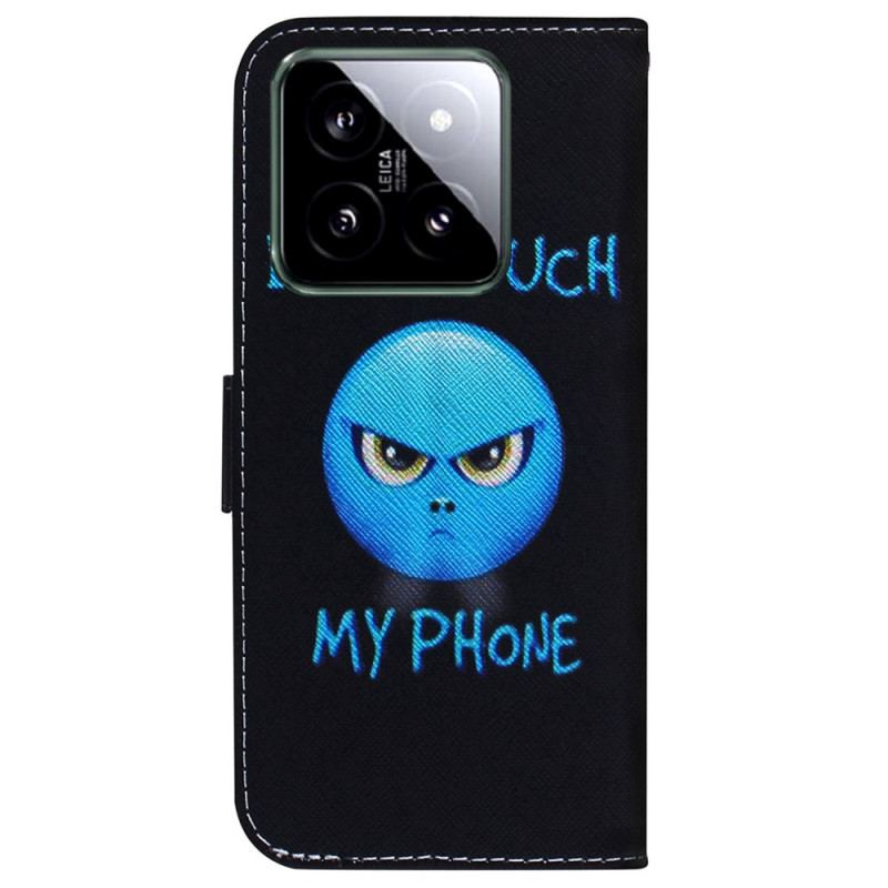 Skórzany Futerał Xiaomi 14 Etui Na Telefon Emoji Telefonu