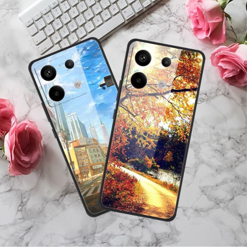 Etui Do Xiaomi Redmi Note 13 Pro 5g Kolorowy Wzór Ze Szkła Hartowanego