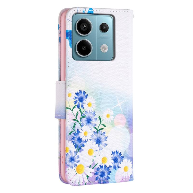 Etui Folio Do Xiaomi Redmi Note 13 Pro 5g Motyl I Kwiaty