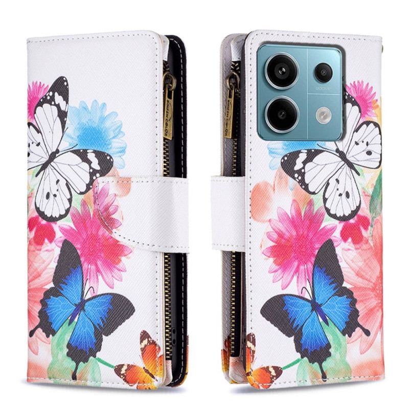 Etui Folio Do Xiaomi Redmi Note 13 Pro 5g Portfel Z Dwoma Motylami