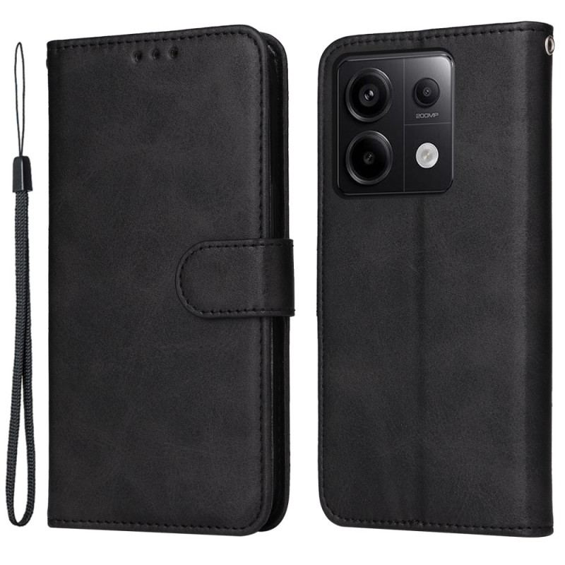 Etui Folio Xiaomi Redmi Note 13 Pro 5g Wysokiej Klasy Ze Smyczą