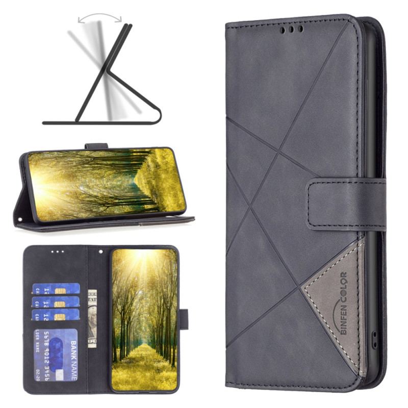 Etui Folio Xiaomi Redmi Note 13 Pro 5g Wzór Geometryczny Binfen Kolor Etui Ochronne