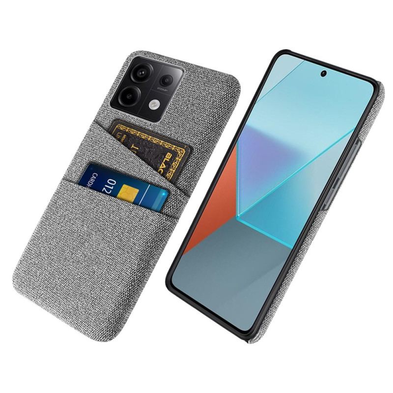 Etui Xiaomi Redmi Note 13 Pro 5g Podwójne Etui Na Karty Z Tkaniny