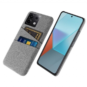 Etui Xiaomi Redmi Note 13 Pro 5g Podwójne Etui Na Karty Z Tkaniny