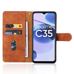 Etui Folio do Realme C35 Obrzeża Miękki Dotyk