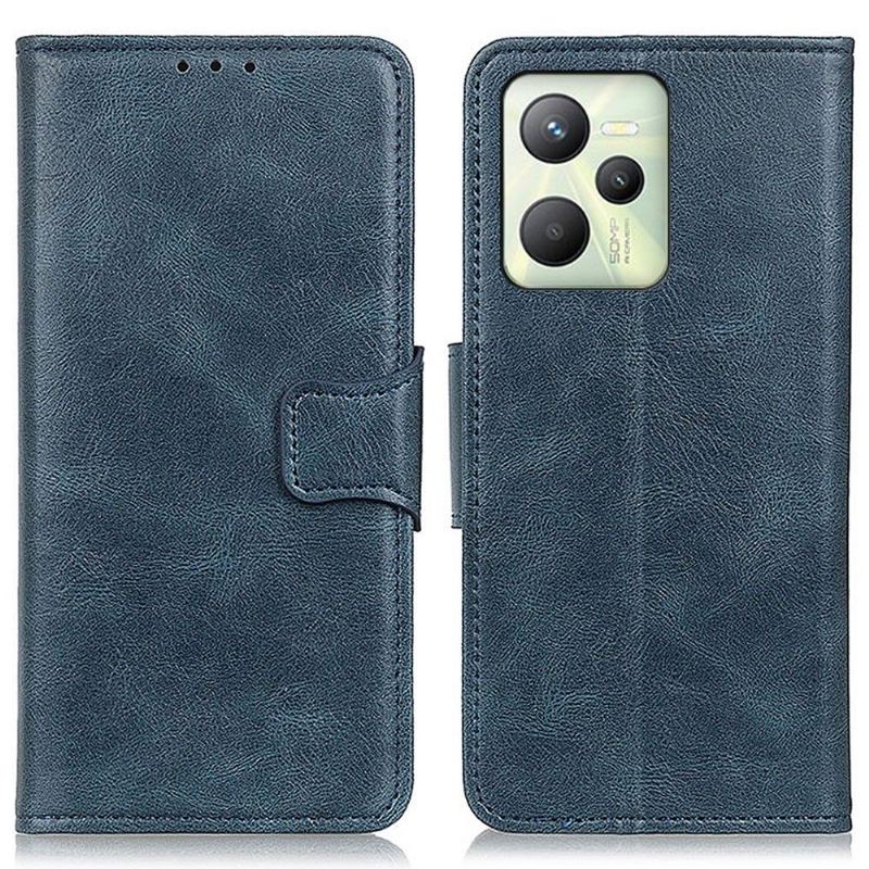 Etui Folio do Realme C35 Skórzany Futerał Faux Leather Folio Stand Funkcja