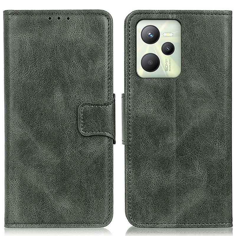 Etui Folio do Realme C35 Skórzany Futerał Faux Leather Folio Stand Funkcja