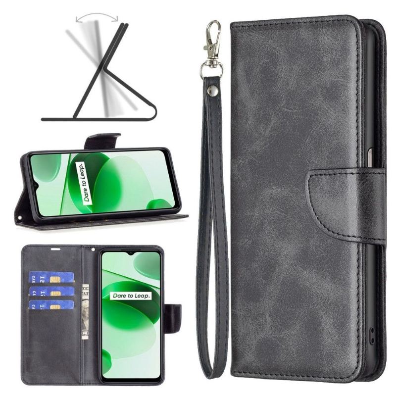 Etui Folio do Realme C35 z Łańcuch Faux Leather Series-4