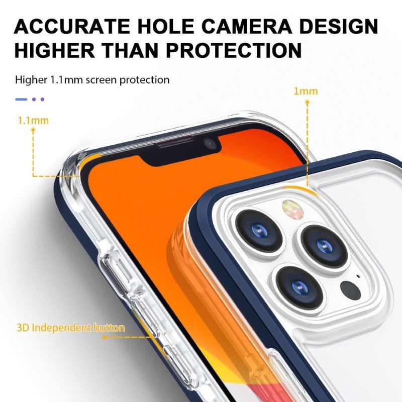 Etui do iPhone 14 Pro Krawędzie W Kolorze Kryształu