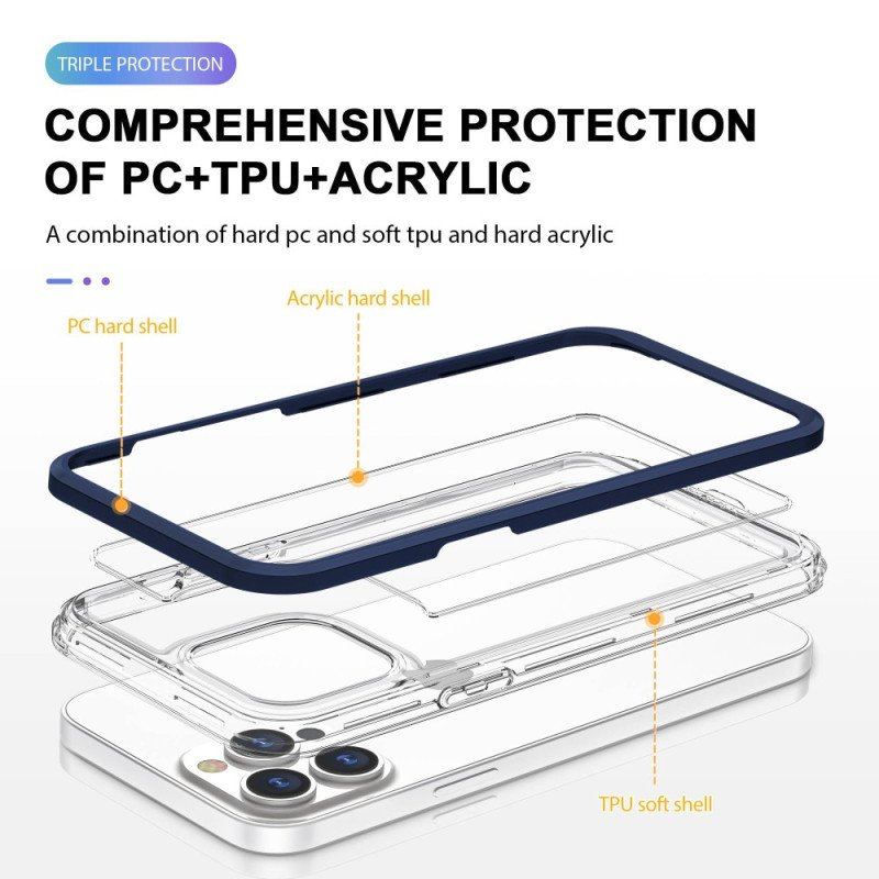 Etui do iPhone 14 Pro Krawędzie W Kolorze Kryształu