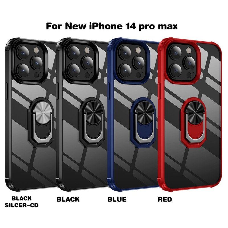 Etui do iPhone 14 Pro Przezroczysty Z Pierścieniem Podtrzymującym