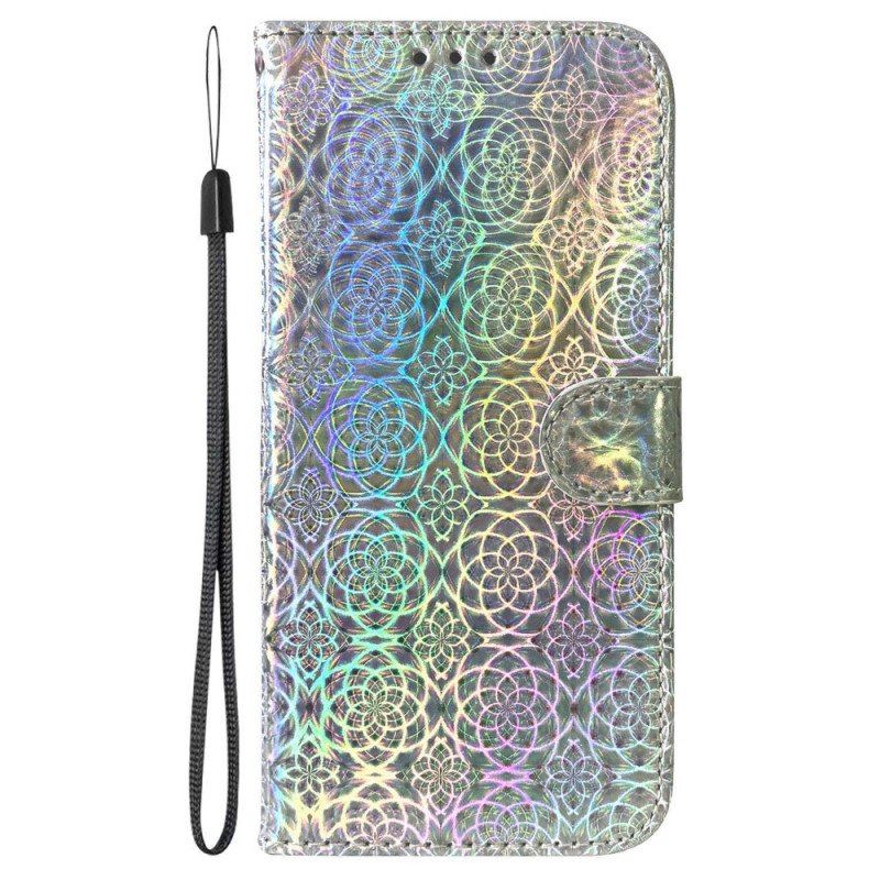 Etui Folio do iPhone 14 Pro Styl Dyskotekowy