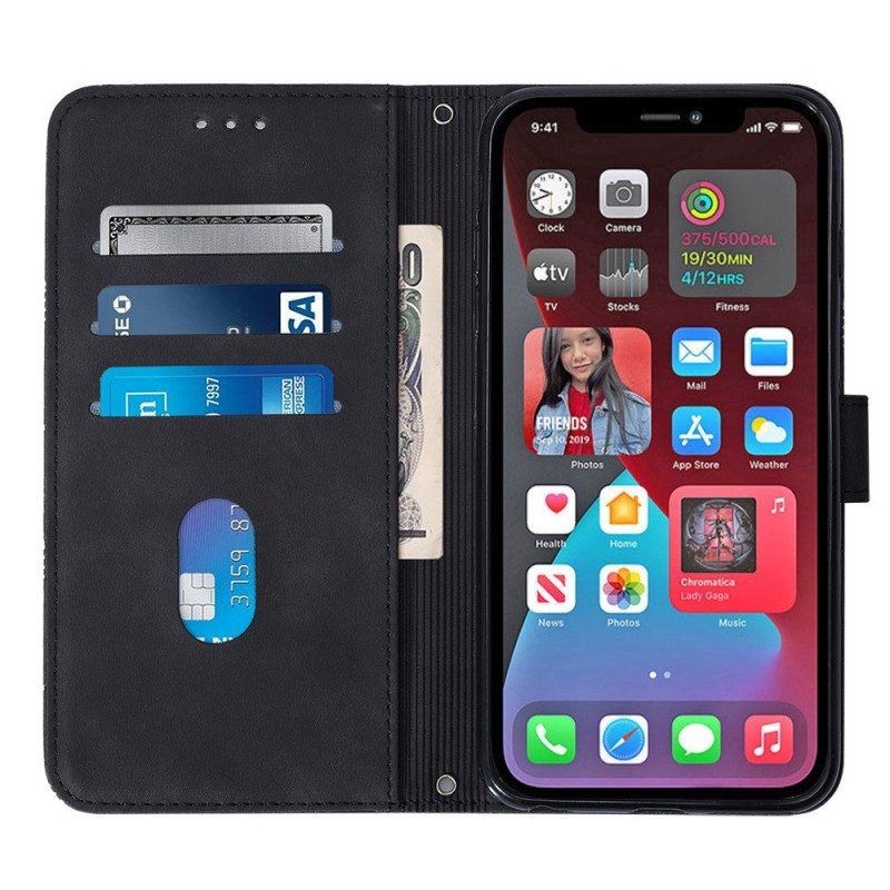 Etui Folio do iPhone 14 Pro z Łańcuch Trójkąty Paska