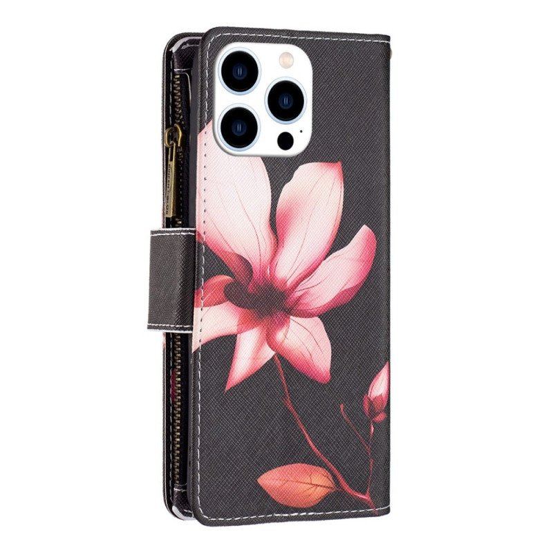 Etui Na Telefon Pokrowce do iPhone 14 Pro Portfel Portfel Kwiatowy