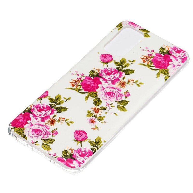 Etui do Samsung Galaxy S20 Plus / S20 Plus 5G Fluorescencyjne Kwiaty