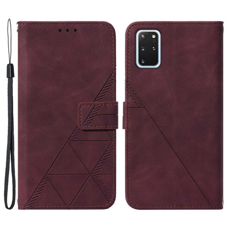 Etui Folio do Samsung Galaxy S20 Plus / S20 Plus 5G Efekt Skóry Piramidy