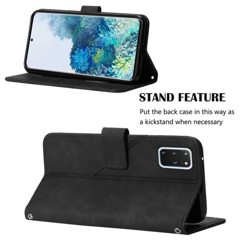 Etui Folio do Samsung Galaxy S20 Plus / S20 Plus 5G Efekt Skóry Piramidy