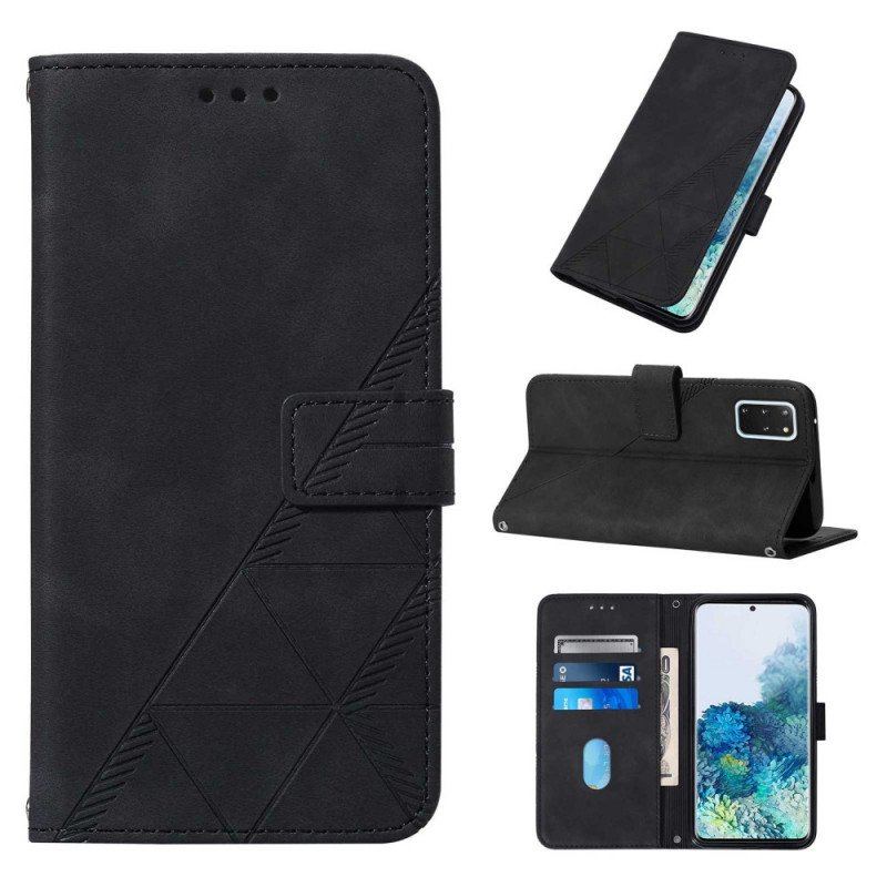 Etui Folio do Samsung Galaxy S20 Plus / S20 Plus 5G Efekt Skóry Piramidy