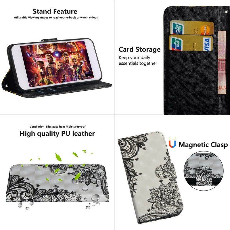 Etui Folio do Samsung Galaxy S20 Plus / S20 Plus 5G Szykowna Koronka